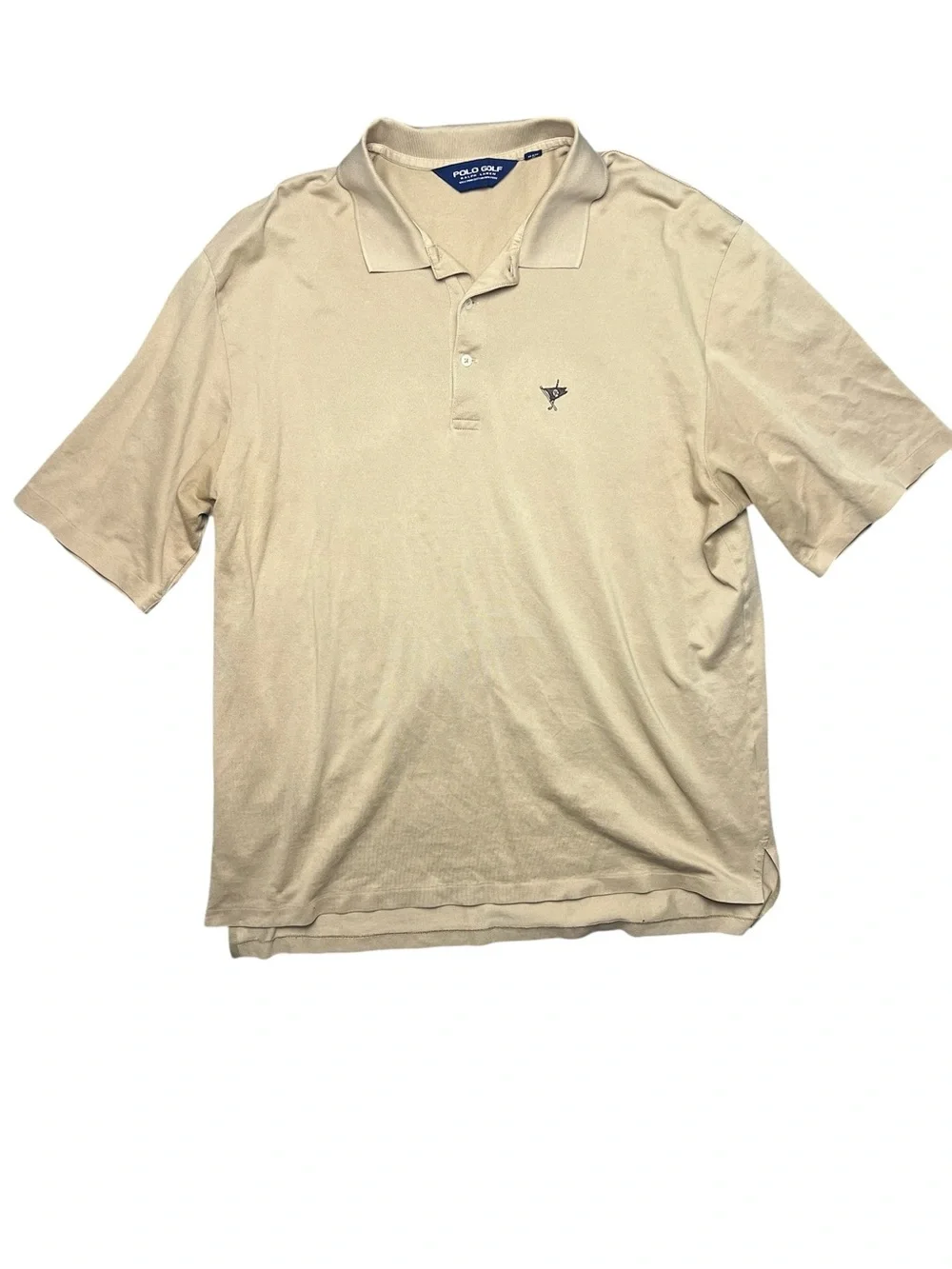 Polo Golf Ralph Lauren Beige Cotton Polo Shirt Men’s XL Classic Preppy Golfcore